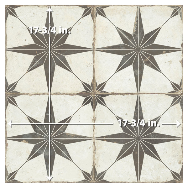 Kings Star Supernova 17-3/4 In. X 17-3/4 In. Porcelain Floor And Wall Tile