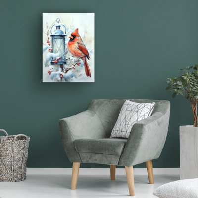 «Momart Winter Lanterns with Birds 3», reproduction sur toile