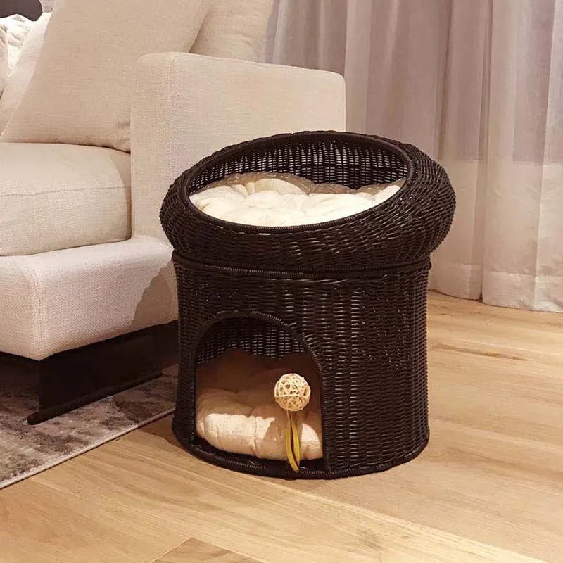 Khaleesi Wool Pet Bed, Black
