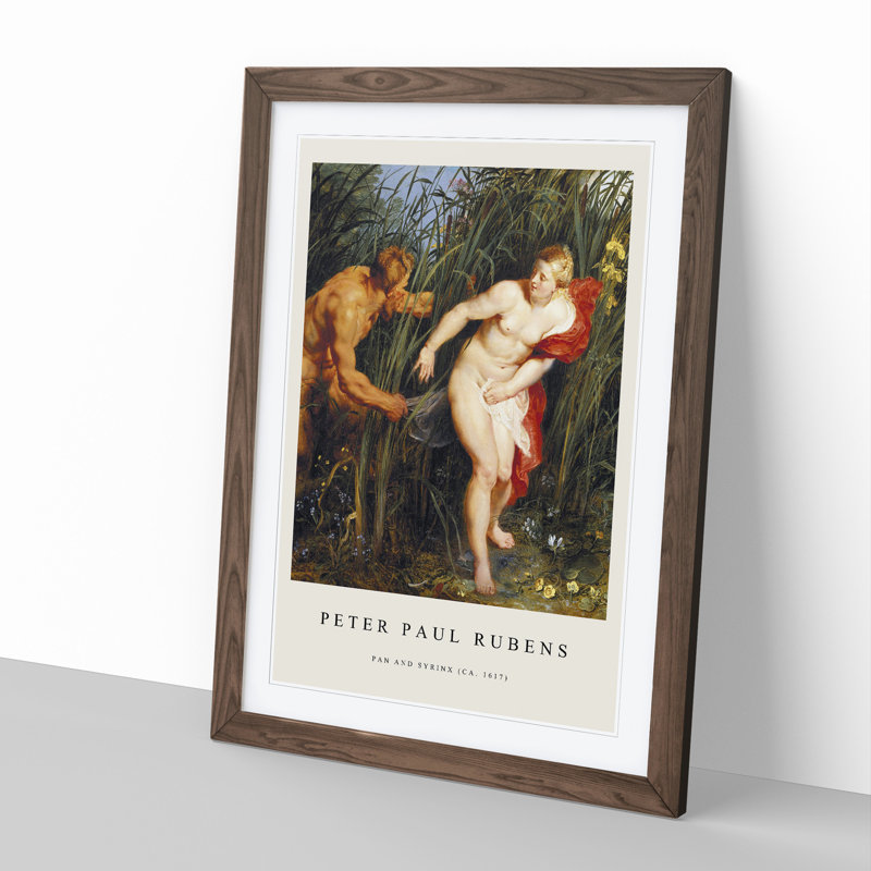 Sensation and Sensuality by Peter Paul Rubens - Picture Frame Painting, 36cm H x 27cm W x 2cm D, Walnut