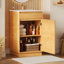 Meuble-lavabo de 20 pouces avec lavabo en céramique, ensemble de meuble-lavabo simple autoportant avec porte à fermeture douce, tablette réglable