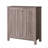 Shoe Rack Cabinet, 34 Inch Slatted Vented Doors, Dark Taupe Finish