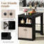 Table de bar 48 po avec armoire de rangement et support à vin