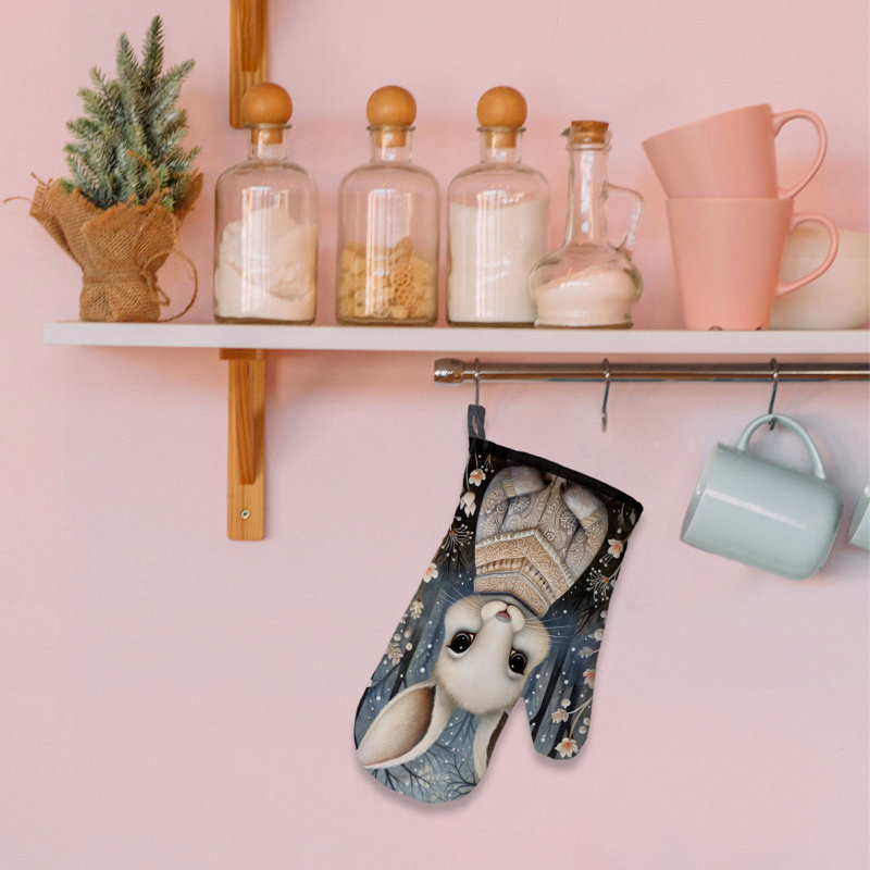 Couvre-lit en coton Folk Art Hare