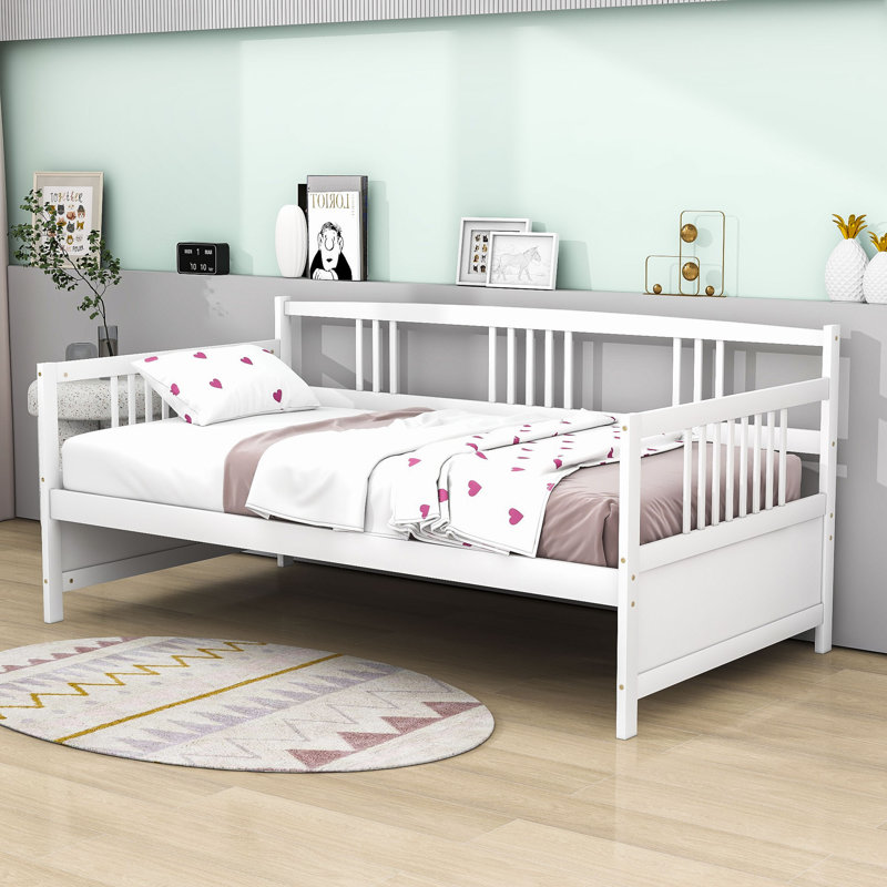 Lit de jour en bois Dywane, Blanc, Simple