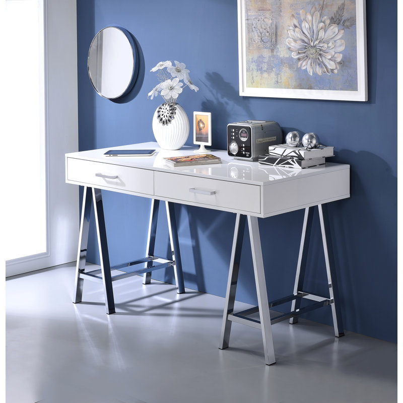 Bureau Genoveva, Blanc, 32" H x 54" W x 24" D