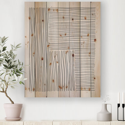 Minimal Geometric Lines I - Sans cadre, reproduction d'art sur bois