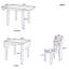 Ensemble de table de salle à manger 3 pièces avec 2 chaises à dossier en X pour petits espaces-108804335