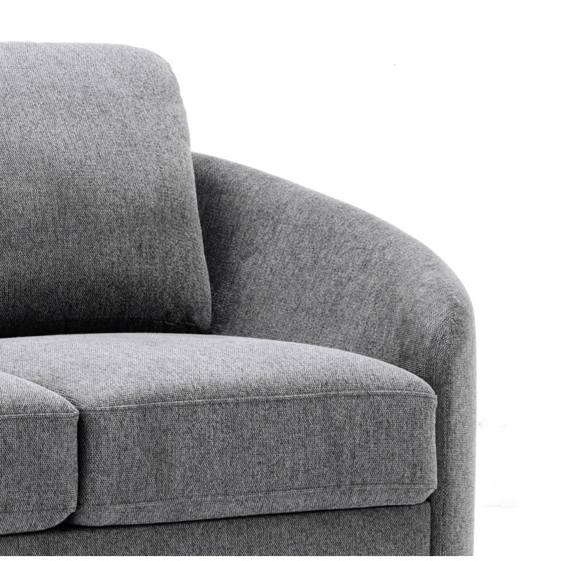 Yuina Grey Linen Loveseat