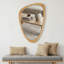 Miroir décoratif irrégulier à cadre en bois massif, pour chambre à coucher, salle de bain, salon, entrée-1534642906