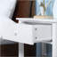 Table de bout, table d'appoint à 2 niveaux avec tiroir et tablette de rangement, table d'appoint moderne pour chambre à coucher, salon, blanc-131263165