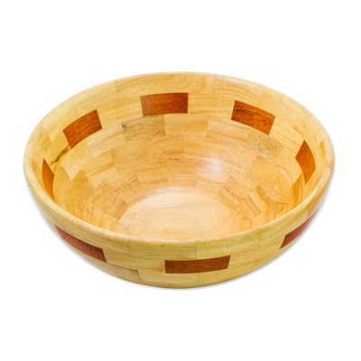 Bol décoratif en bois d'acajou Galal