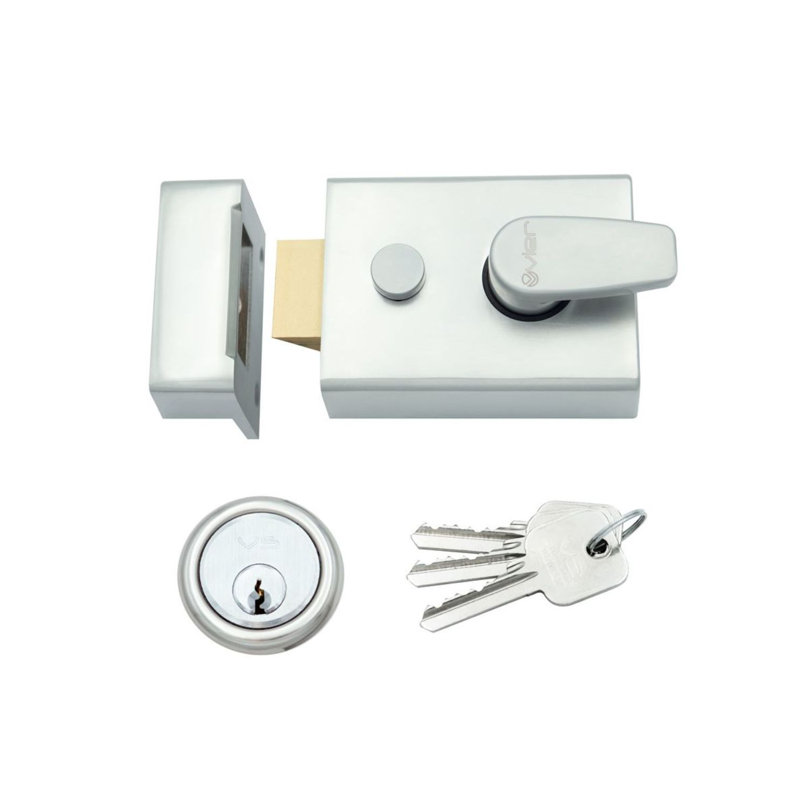 Broad Nightlatch, Satin Chrome
