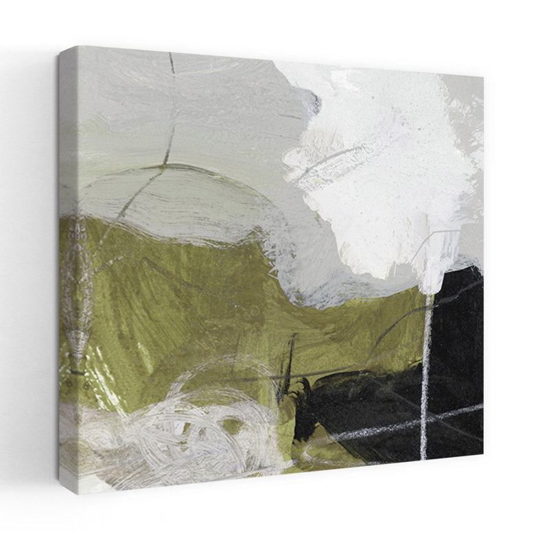 Distance, art mural abstrait contemporain, H 24 po x l 24 po