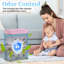 Petite poubelle de salle de bain avec couvercle automatique sans contact-115709130