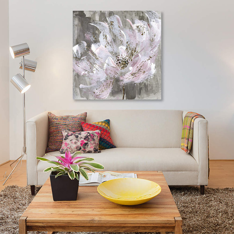 «Blushy and Splashy», impression sur toile, H 12 po x l 12 po x P 0,75 po, Pas de tapis, Toile tendue
