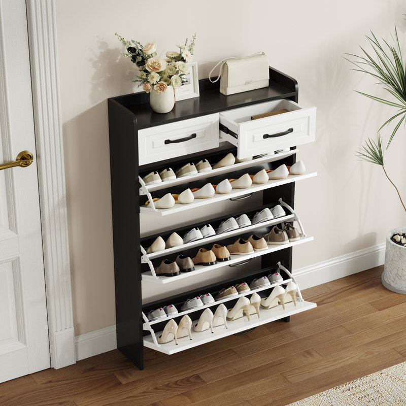 Shoe Storage, Black/White