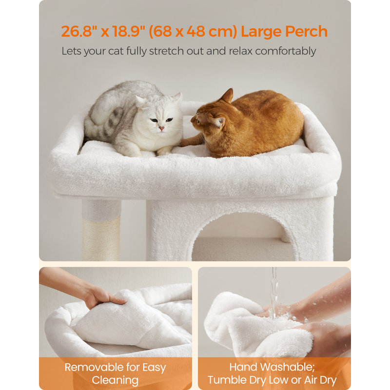 101cm H Cat Tree, Cream White