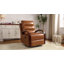 Fauteuil inclinable oscillant standard en cuir véritable de 29 po de largeur Azilda-1559921696