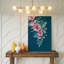 Toile, composition magnifiquement disposée de fleurs en papier éclatantes en cascade vers le bas-1303958978