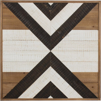 Art sur planche de bois, noir, blanc et brun rustique