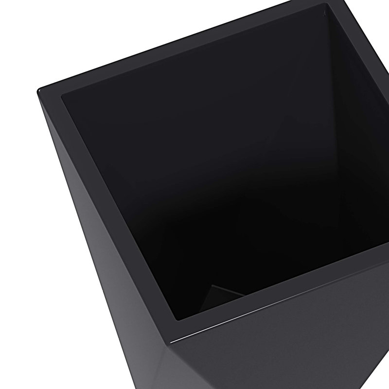 Pot à fleurs en métal, Noir, noir, noir, noir, H 28,75 po x l 24,5 po x P 20,5 po