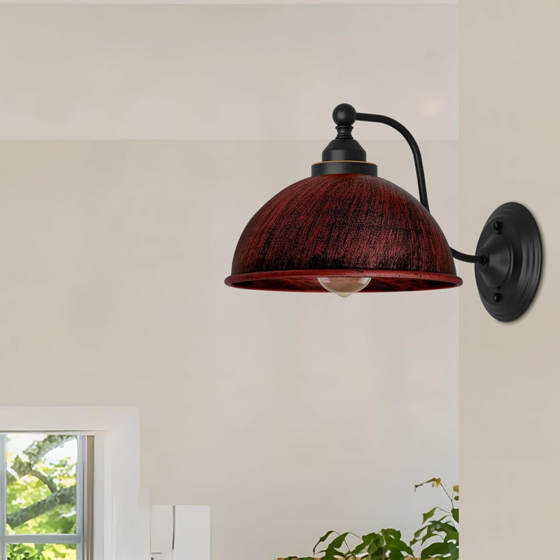 Armed Sconce, Rustic Red