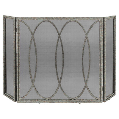 Parisian 3 Panel Iron Fireplace Screen