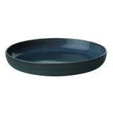 Villeroy & Boch Crafted Denim Deep Plate/Pasta Bowl, 8.5 in, 27 oz, Premium Porcelain, Blue