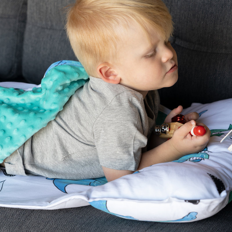 Tapis de saut pour enfant JumpOff Jo, Bleu Dino