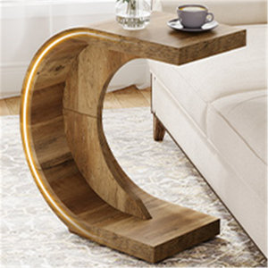 Millwood Pines C-Shaped End Table, Wood Side Table For Couch Sofa Living  Room Bedroom Small Space & Reviews | Wayfair
