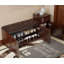 Banc de rangement rembourré pour chaussures en noyer