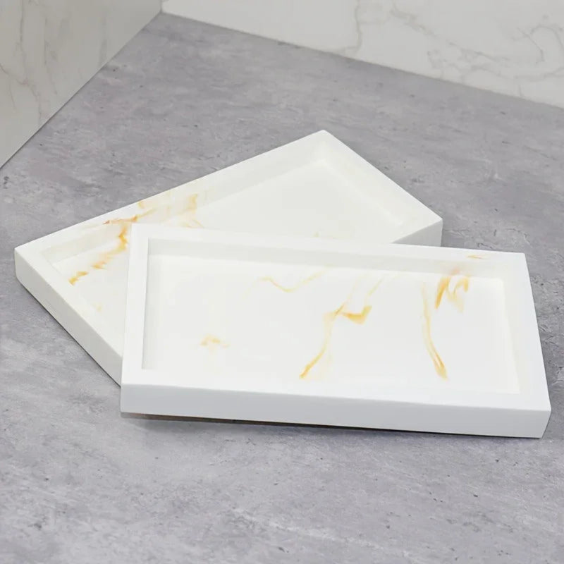 Tray - Bathroom Organizer White Small, Teal