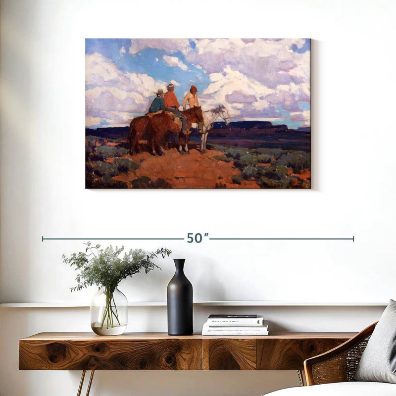 Lelar Navajo Riders, H 24 po x l 36 po
