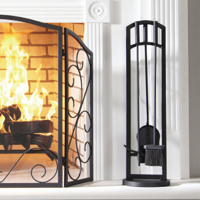 Maelynn Steel Fireplace Tool Set