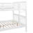 Full Over Full Bunk Bed With Ladder For Bedroom,Guest Room Furniture-White