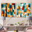 Daijana - Ensemble de 2 collages de formes carrées abstraites-101858440-101858438