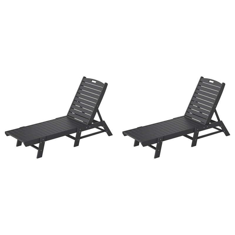 Chaise longue inclinable 78,2 po Laguna, Gris foncé