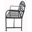 Blue Metal Garden Bench Tree Pattern-109762775