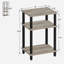 Table de bout, table d'appoint, table de chevet, tablette de rangement à 3 niveaux, table basse pour petit espace, salon, chambre à coucher Tb01bg049