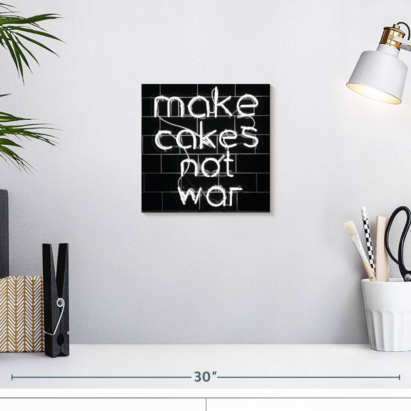 Ketti Make Cakes Not War Typography