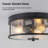 3-Light Seeded Glass Flush Mount Modern Farmhouse Ceiling Light-742702504