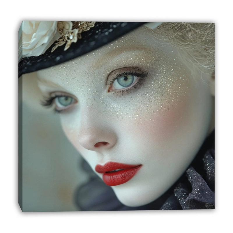 «Porcelain Gaze», art mural sur toile tendue, 20"W x 20"H x 1.5"D