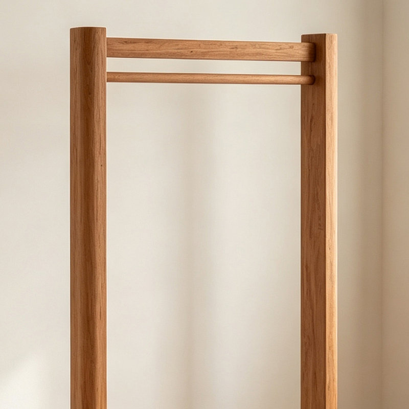 Elm Wood Freestanding Coat Rack