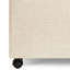 Tissu de luxe en lin avec rangement - Structure en bois massif robuste, intérieur spacieux, repose-pieds et siège de 45 po x 24 po x 17,5 po.