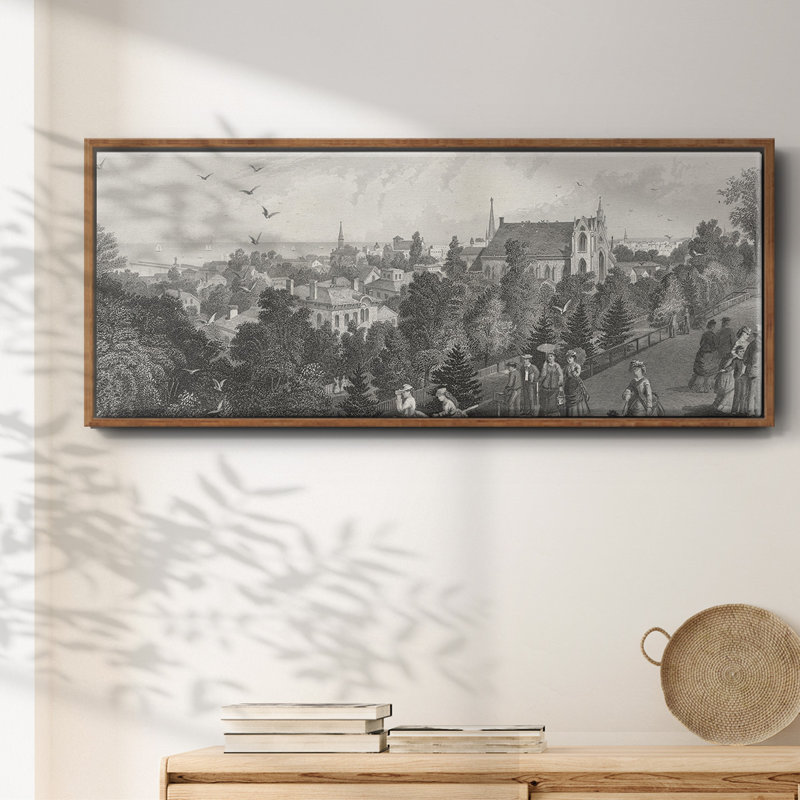 City of Cleveland - toile encadrée, H 20 po x l 50 po