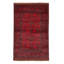 Tapis rouge / noir en laine noué à la main de conception unique 6 pi 9 po x 9 pi 9 po New Age Amridean