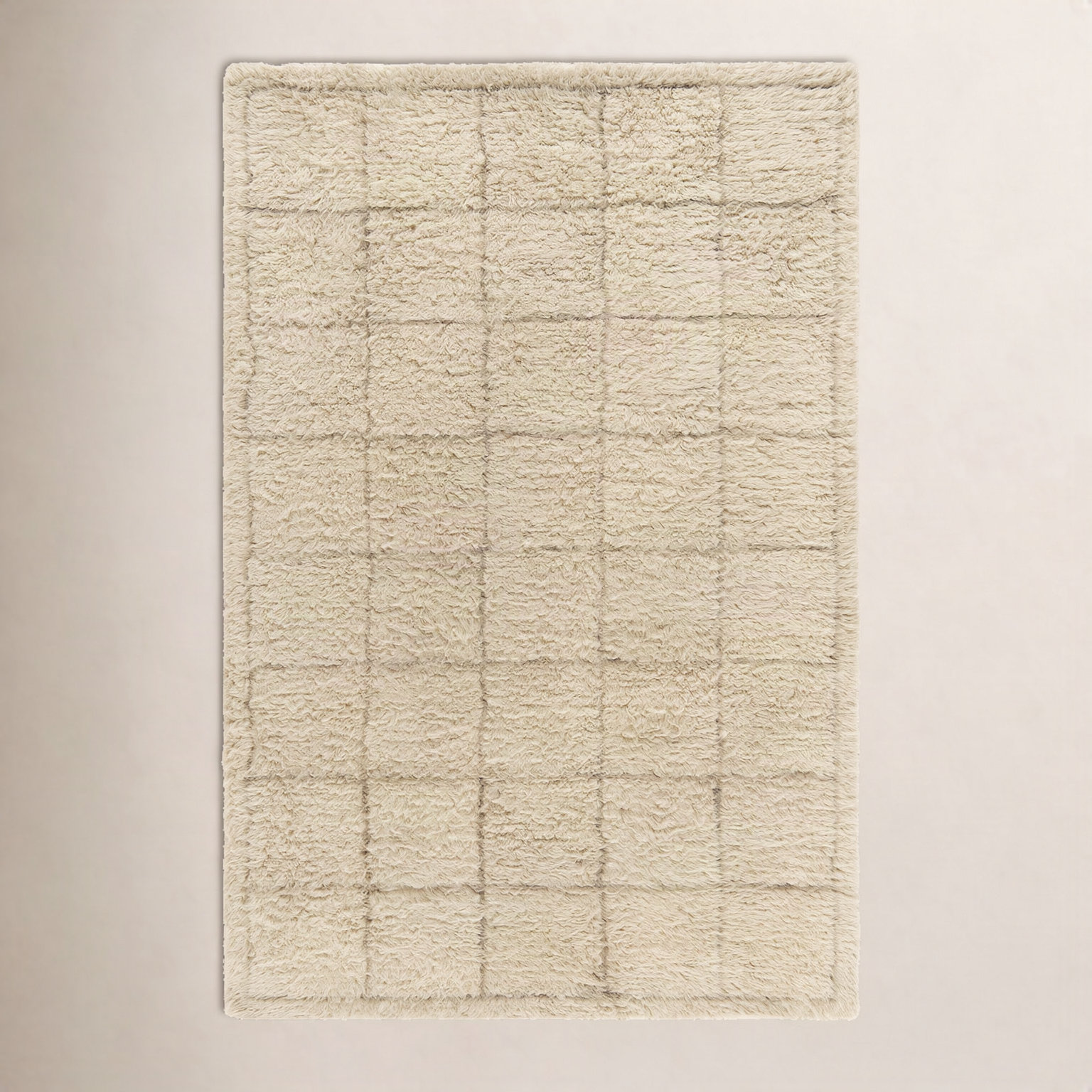 Anemone Hand-Tufted Grid Shag Rug, Rectangle 9' x 12'