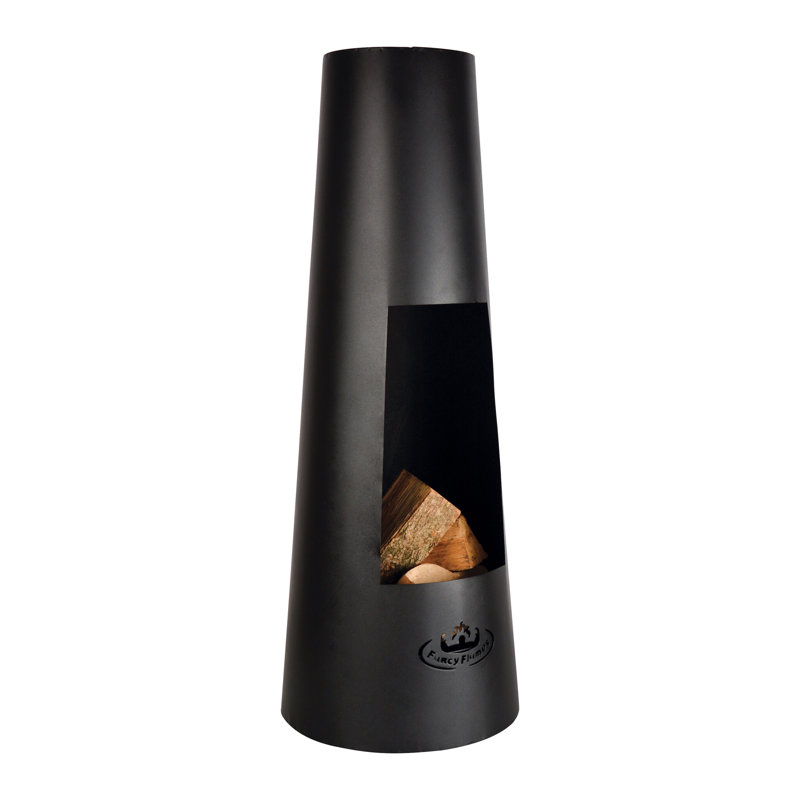 Round Steel Wood Burning Smokeless Chimnea