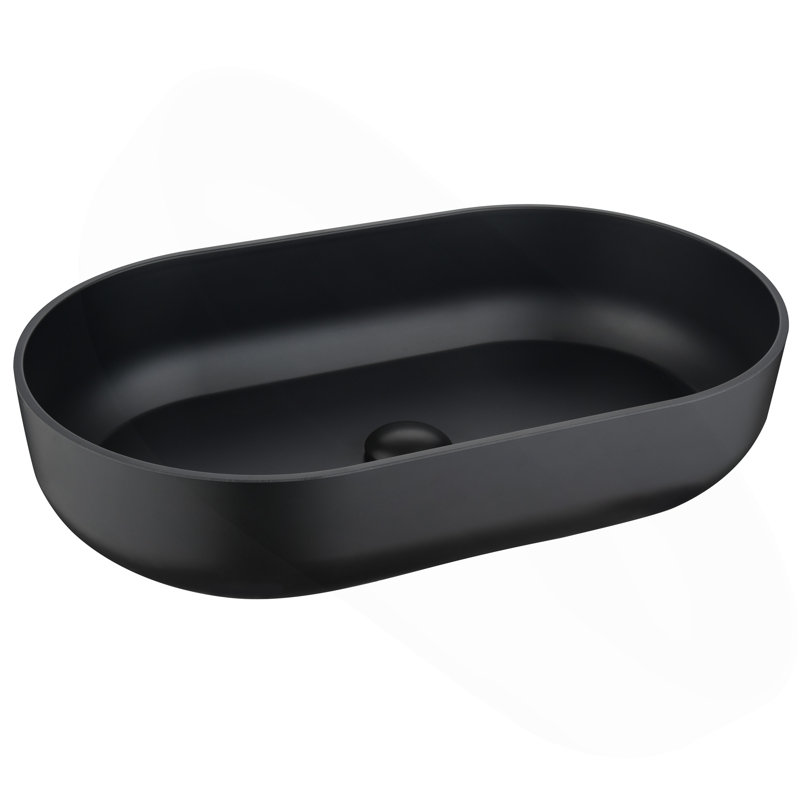24*14*5.5  Matte Shell  Bathroom Sink, Black